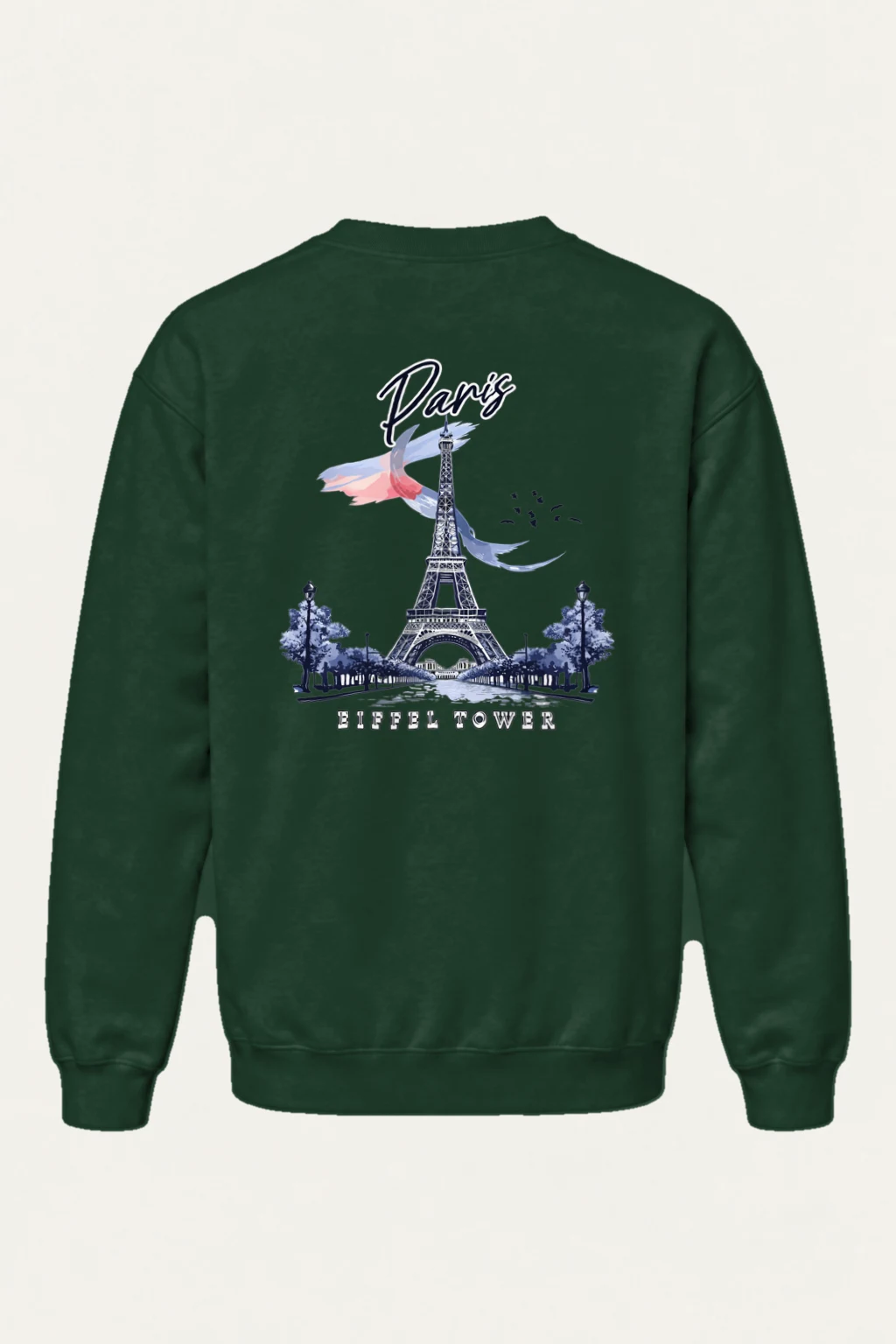 "Paris Eiffel Tower" Heavy Blend Unisex Crewneck Sweatshirt | Gildan 18000
