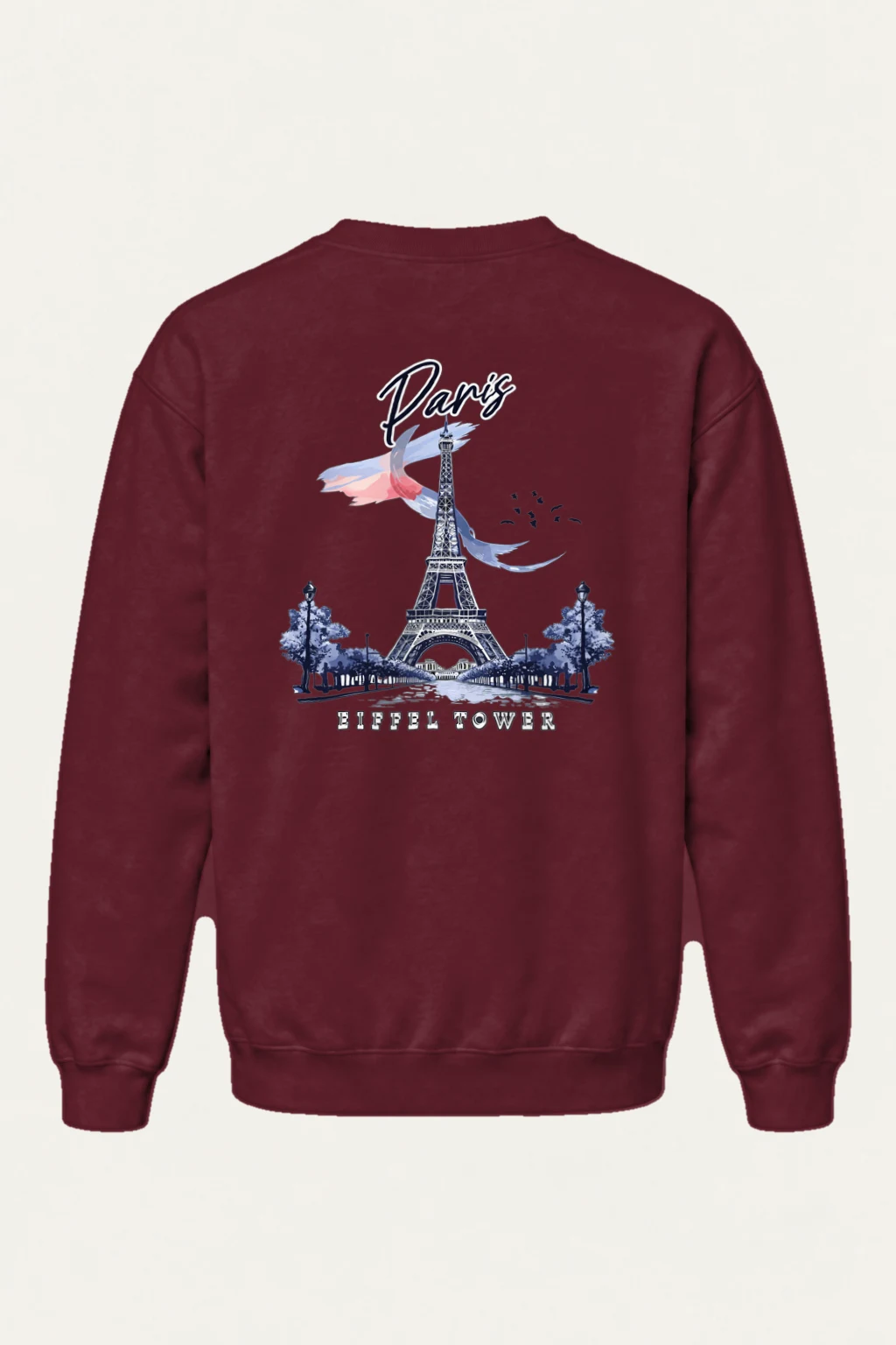 "Paris Eiffel Tower" Heavy Blend Unisex Crewneck Sweatshirt | Gildan 18000