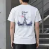 "Paris Eiffel Tower" Heavyweight Unisex Crewneck T-shirt