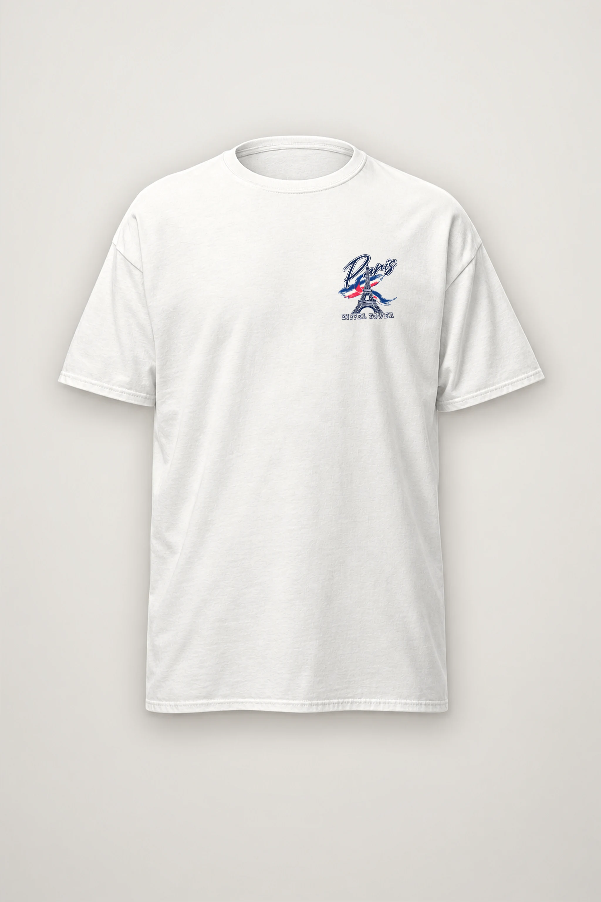 "Paris Eiffel Tower" Heavyweight Unisex Crewneck T-shirt