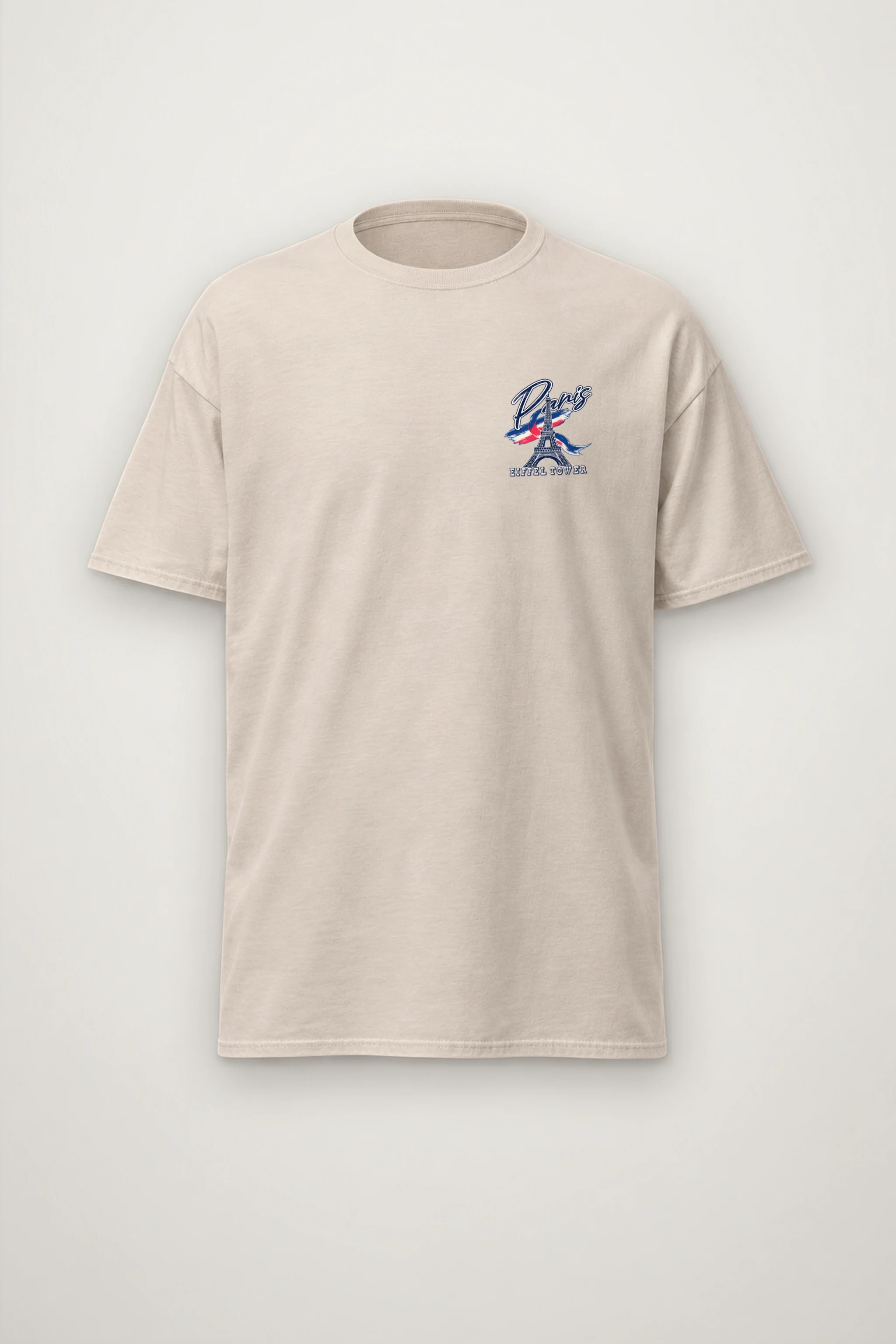 "Paris Eiffel Tower" Heavyweight Unisex Crewneck T-shirt
