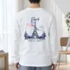 "Paris Eiffel Tower" Unisex Longsleeve T-shirt