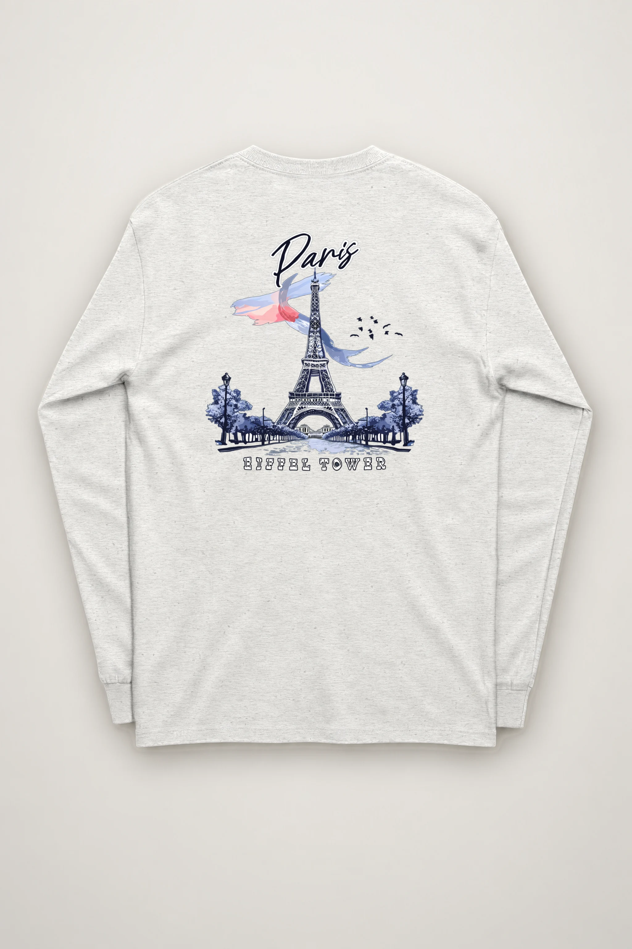 "Paris Eiffel Tower" Unisex Longsleeve T-shirt