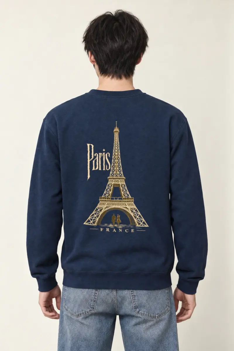 "Paris France" Heavy Blend Unisex Crewneck Sweatshirt