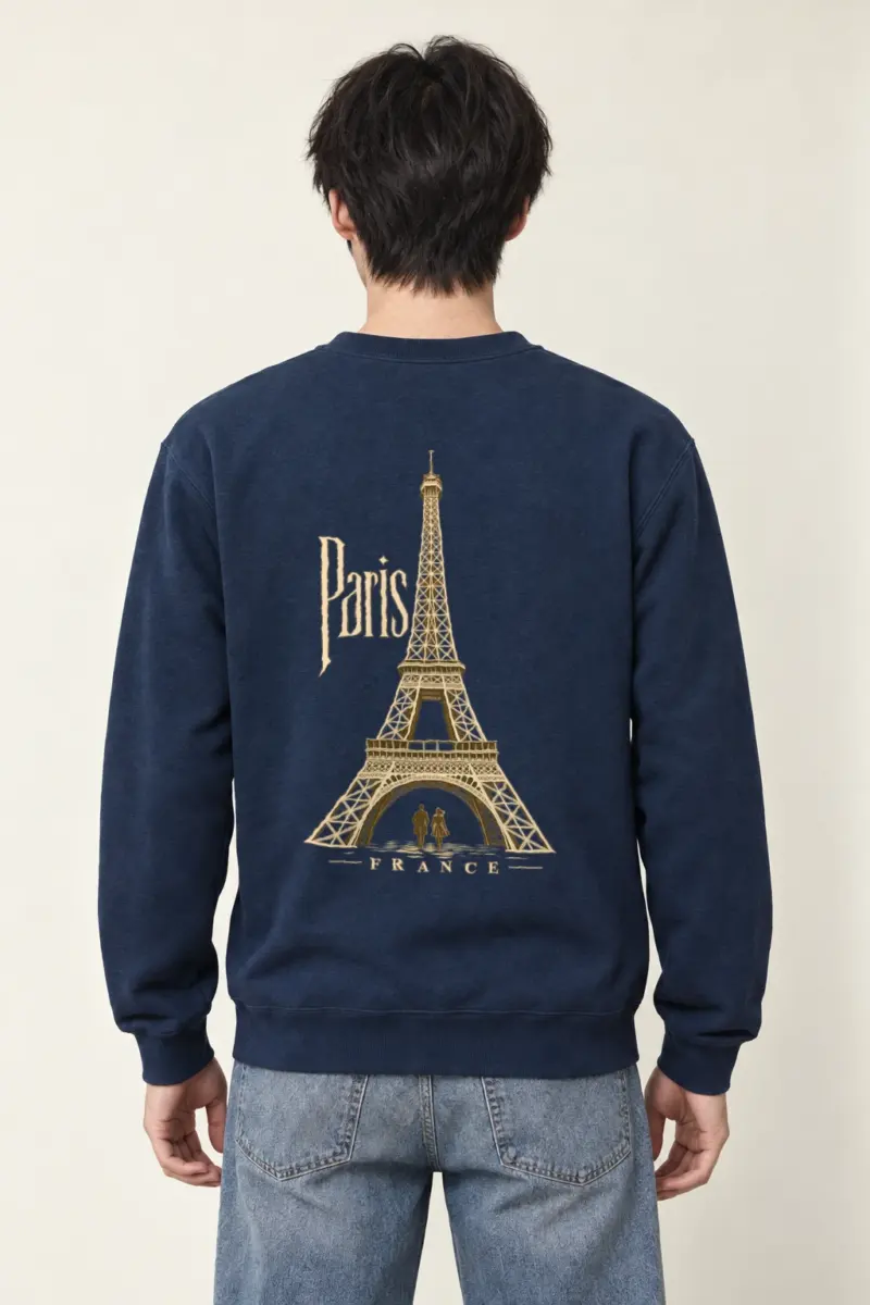 "Paris France" Heavy Blend Unisex Crewneck Sweatshirt