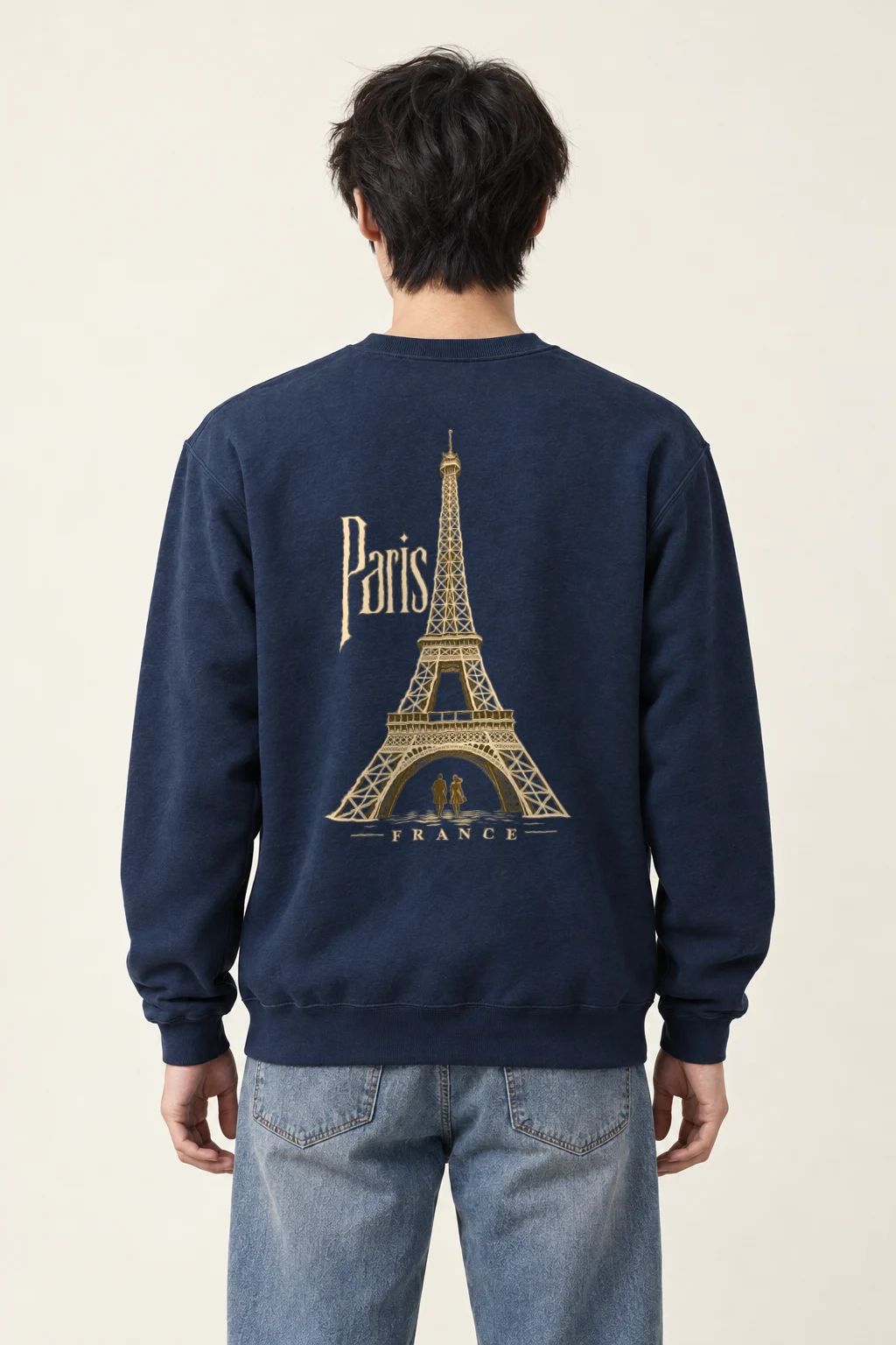 "Paris France" Heavy Blend Unisex Crewneck Sweatshirt | Gildan 18000