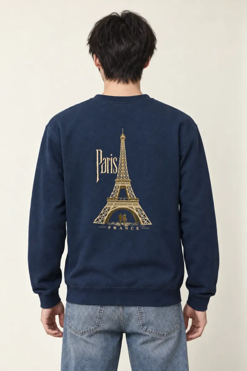"Paris France" Heavy Blend Unisex Crewneck Sweatshirt