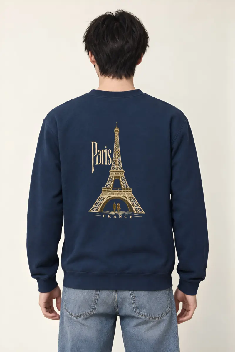 "Paris France" Heavy Blend Unisex Crewneck Sweatshirt