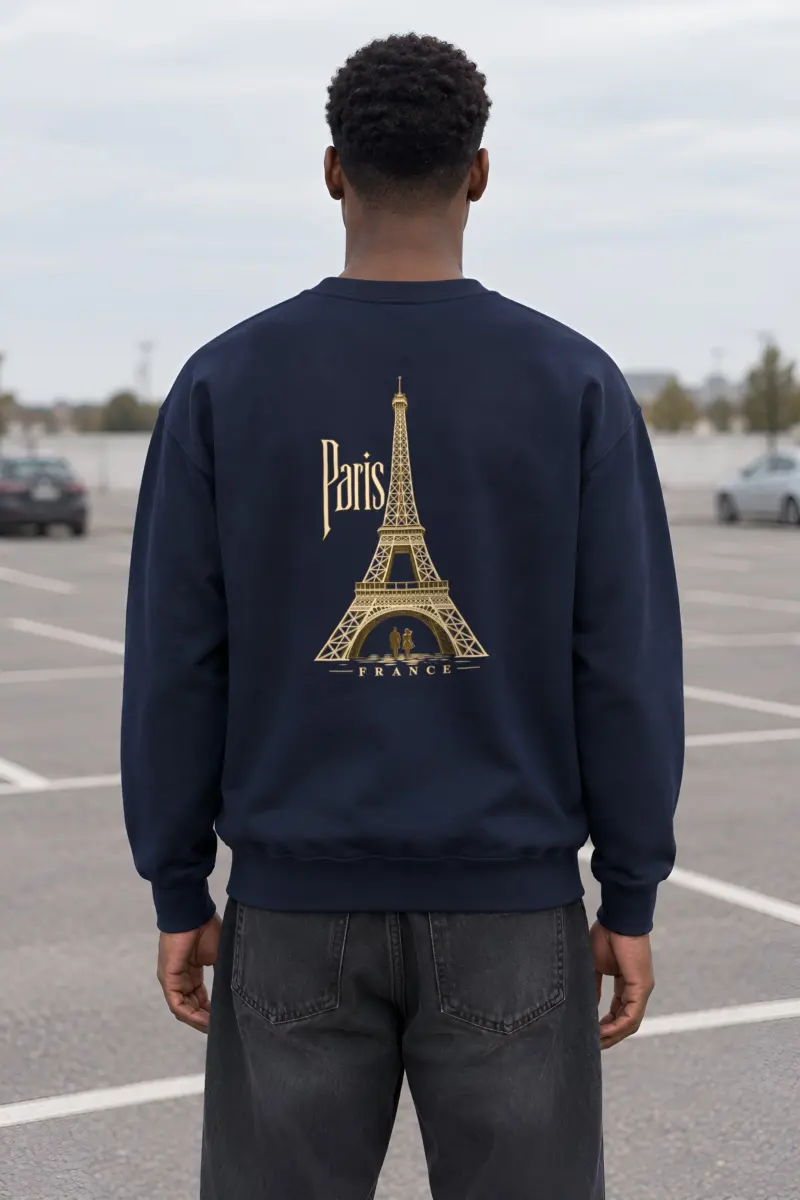 "Paris France" Heavy Blend Unisex Crewneck Sweatshirt