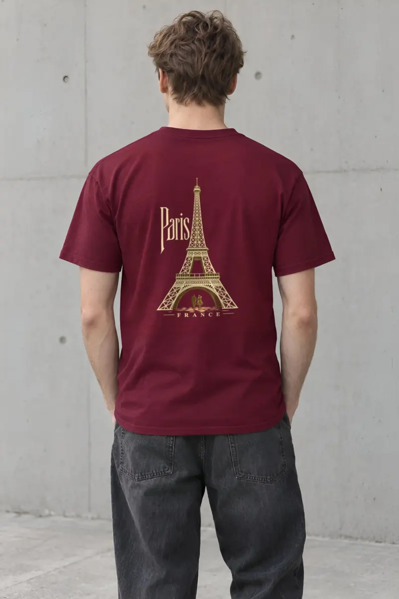 "Paris France" Heavyweight Unisex Crewneck T-shirt