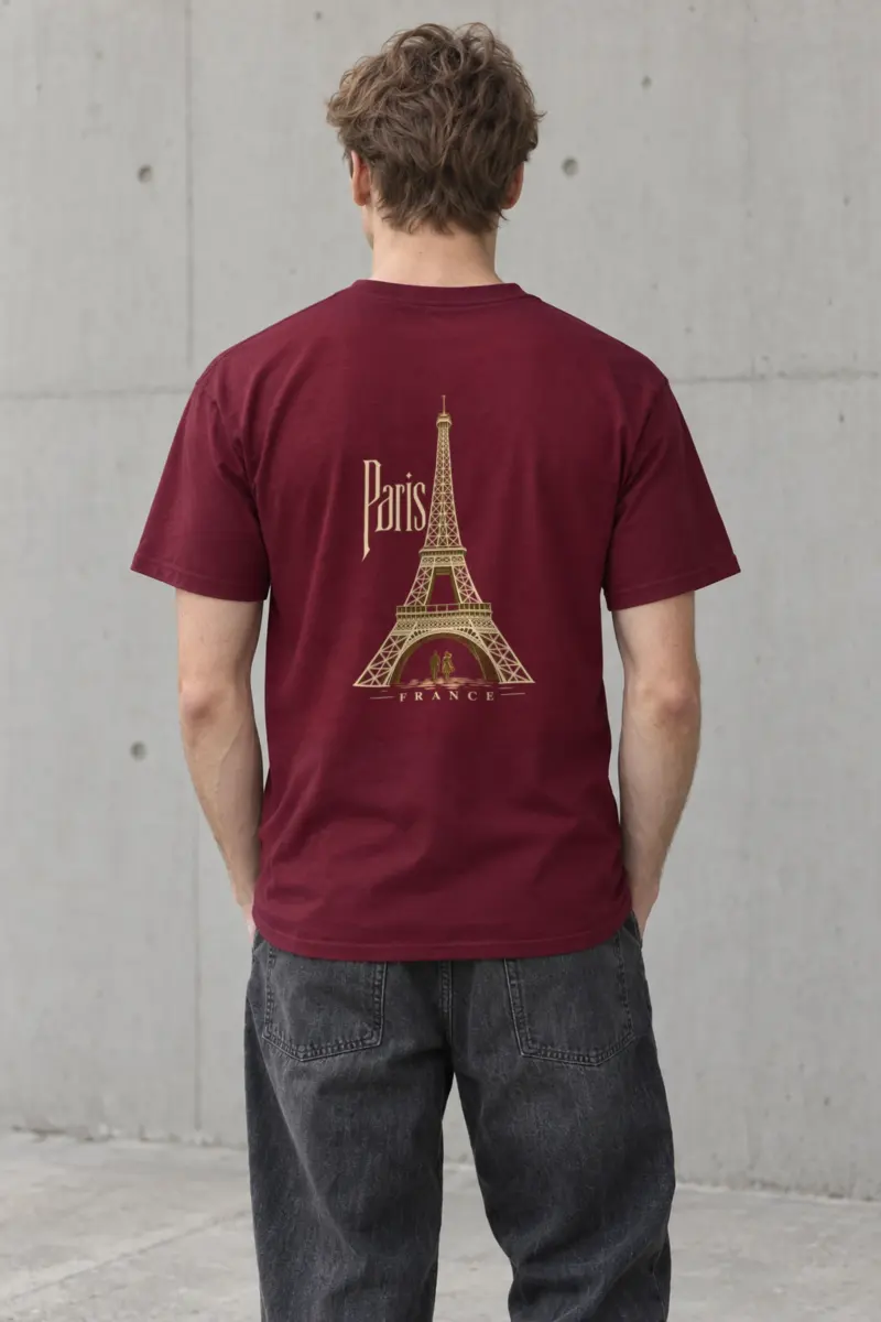 "Paris France" Heavyweight Unisex Crewneck T-shirt