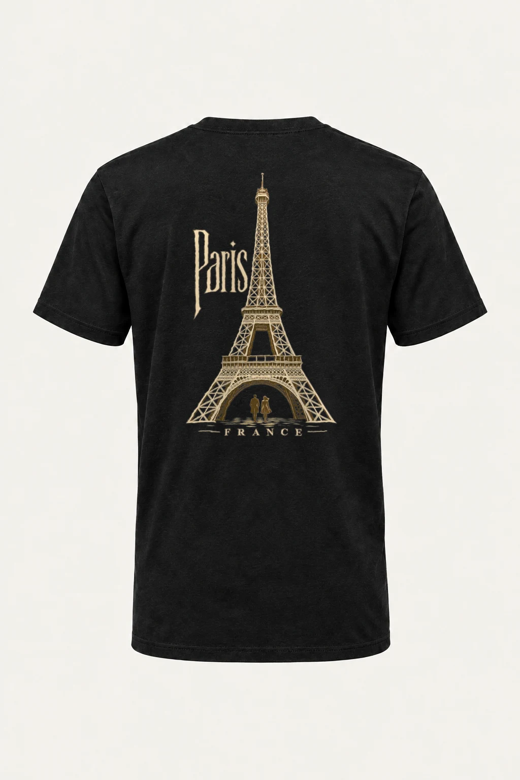"Paris France" Heavyweight Unisex Crewneck T-shirt | Gildan 5000