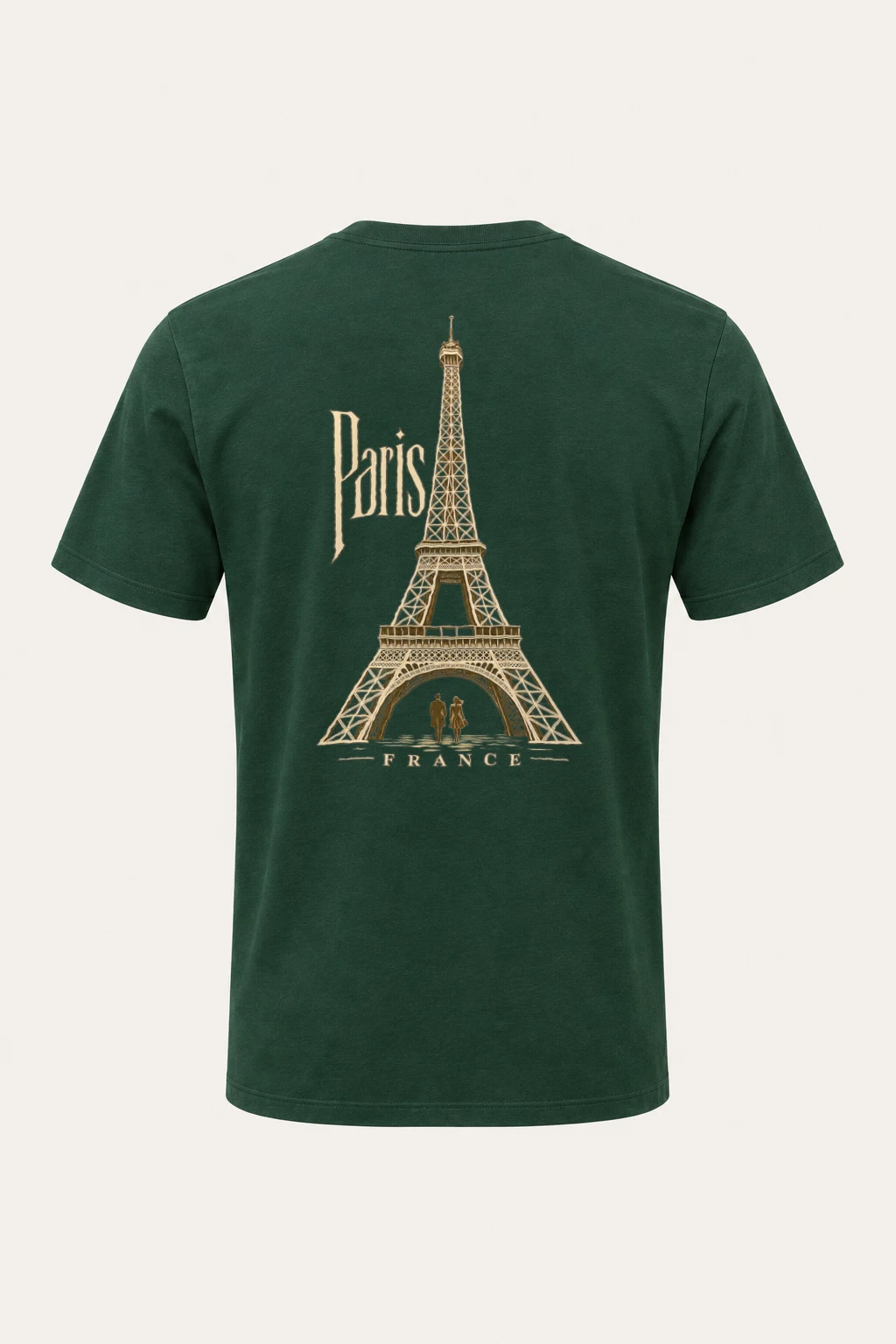 "Paris France" Heavyweight Unisex Crewneck T-shirt | Gildan 5000