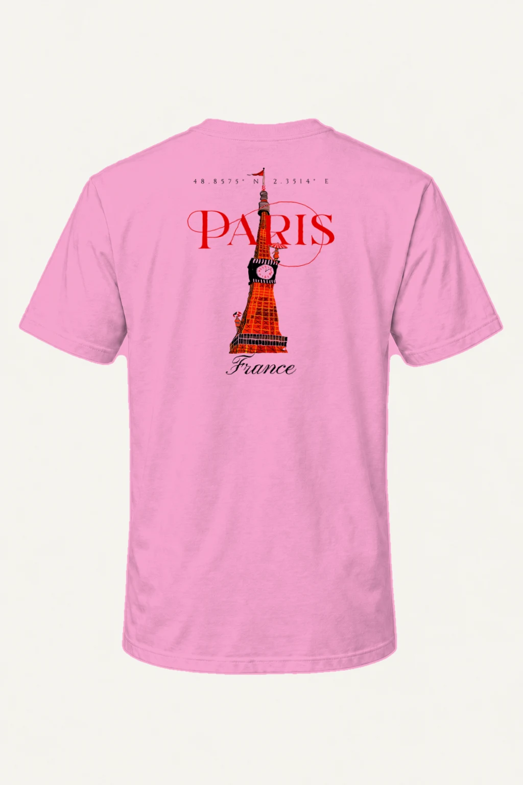 "Paris France" Heavyweight Unisex Crewneck T-shirt | Gildan 5000