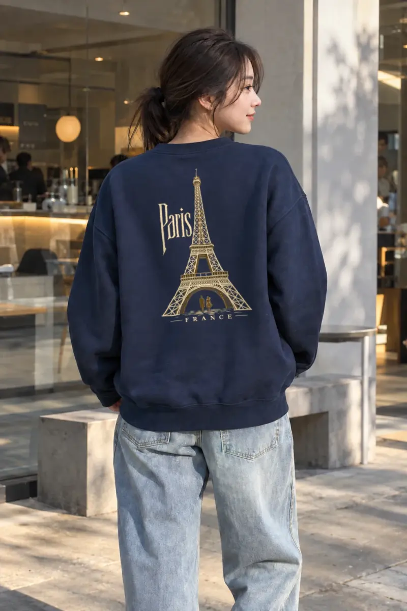 "Paris France Reverie" Heavy Blend Unisex Crewneck Sweatshirt | Gildan 18000