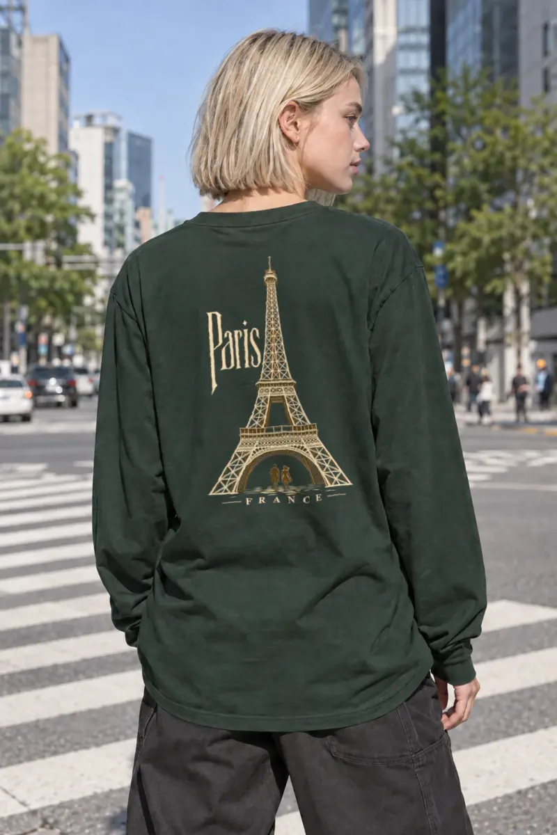 "Paris France" Unisex Longsleeve T-shirt | Gildan 2400
