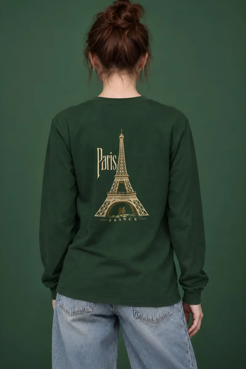 "Paris France" Unisex Longsleeve T-shirt