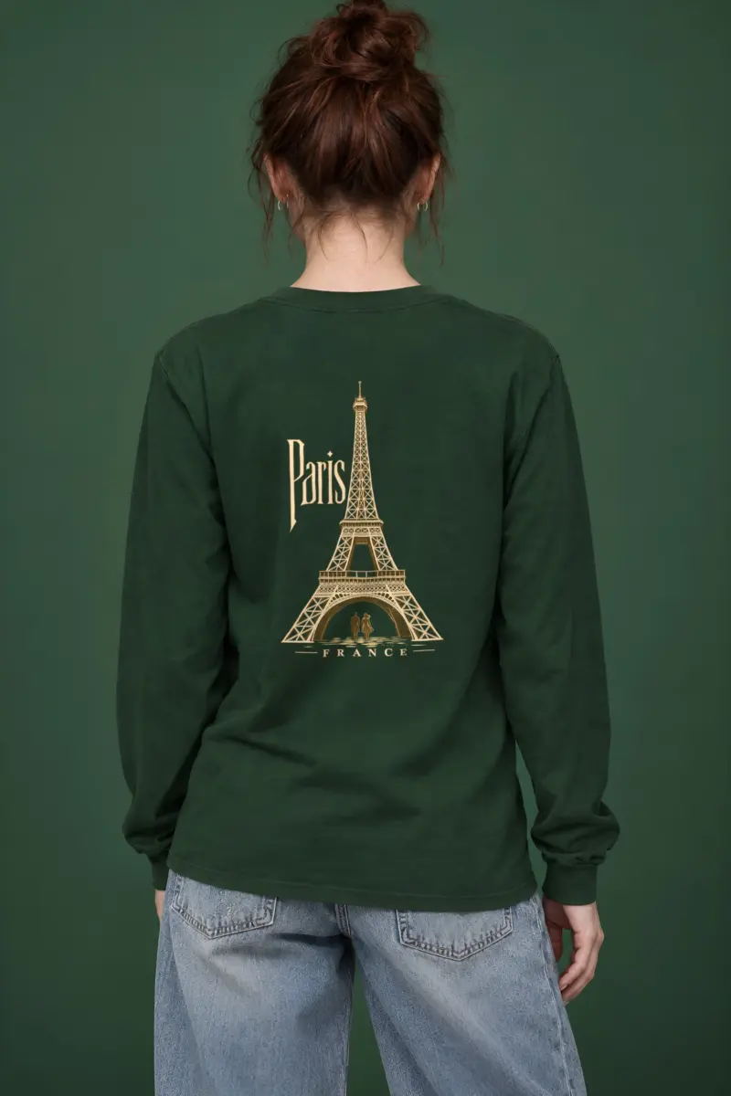 "Paris France" Unisex Longsleeve T-shirt