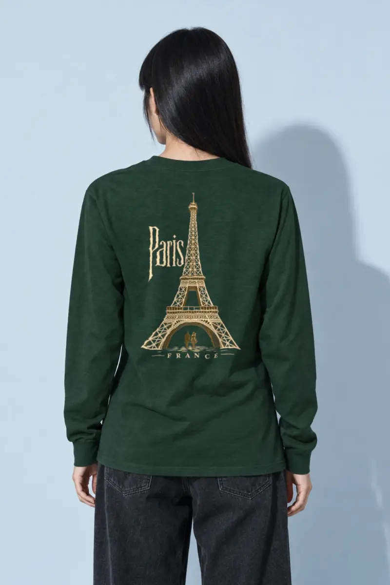 "Paris France" Unisex Longsleeve T-shirt