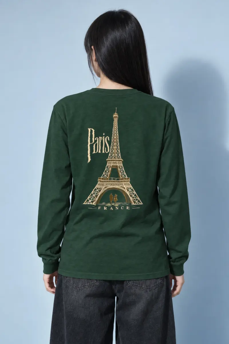 "Paris France" Unisex Longsleeve T-shirt | Gildan 2400