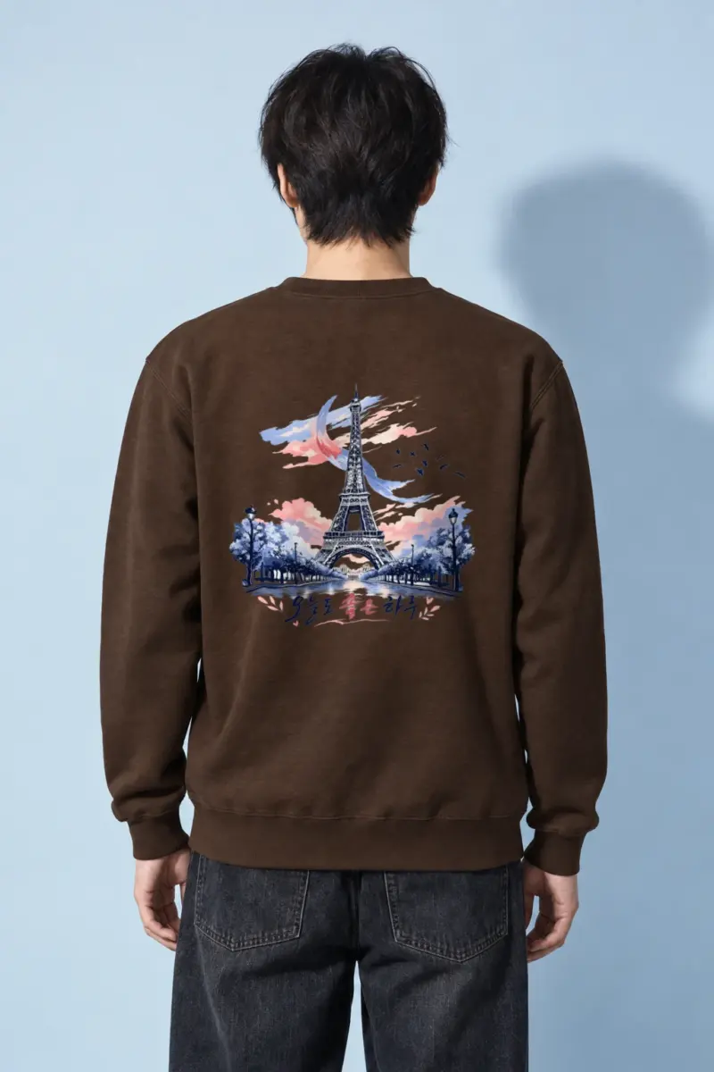 "Paris Good Day" Heavy Blend Unisex Crewneck Sweatshirt