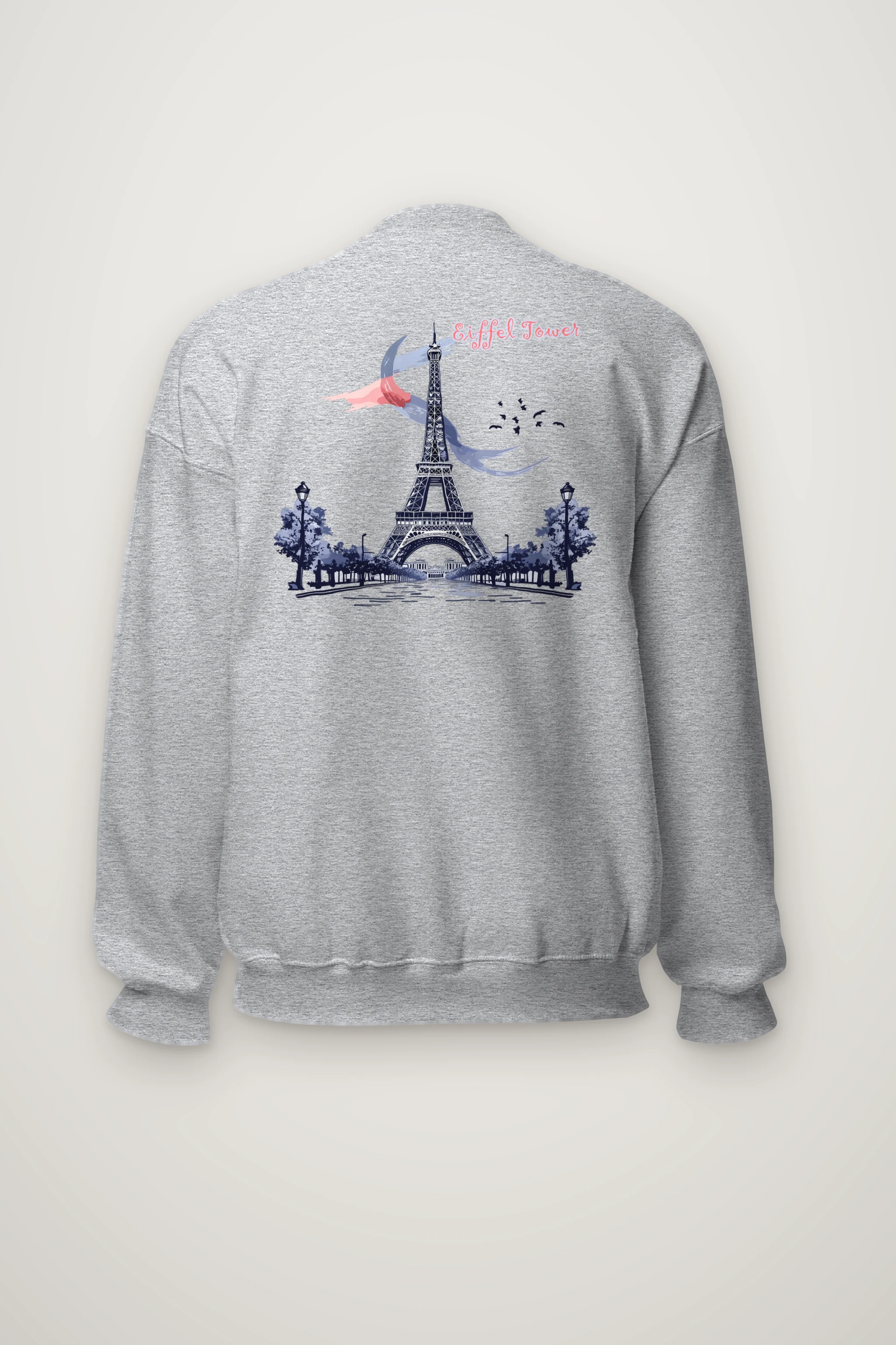 "Paris Tower Sketch" Heavy Blend Unisex Crewneck Sweatshirt