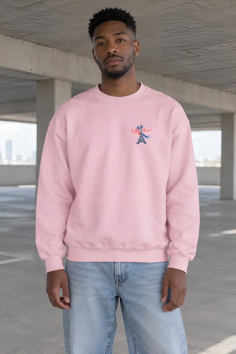 "Paris Tower Sketch" Heavy Blend Unisex Crewneck Sweatshirt