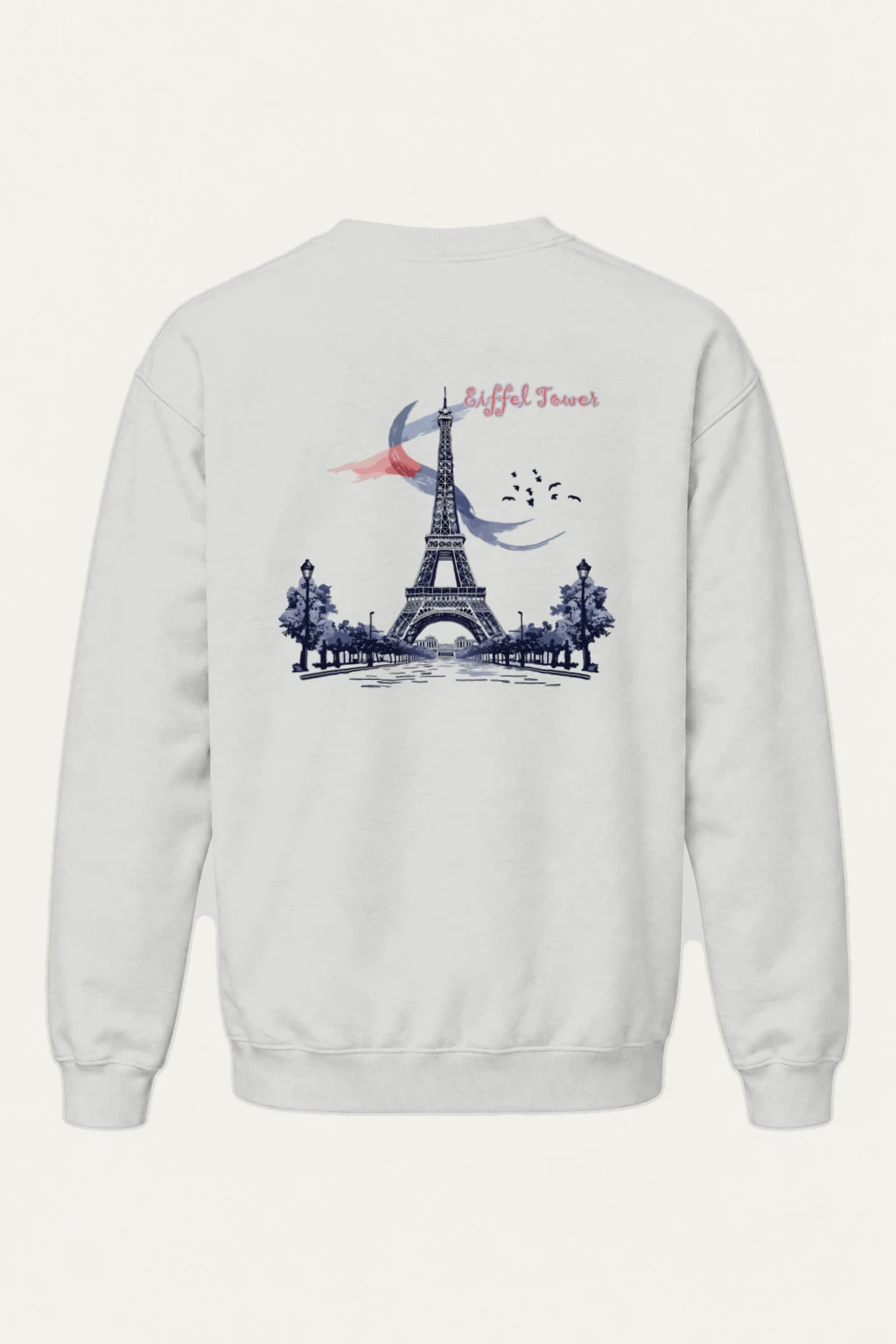 "Paris Tower Sketch" Heavy Blend Unisex Crewneck Sweatshirt | Gildan 18000