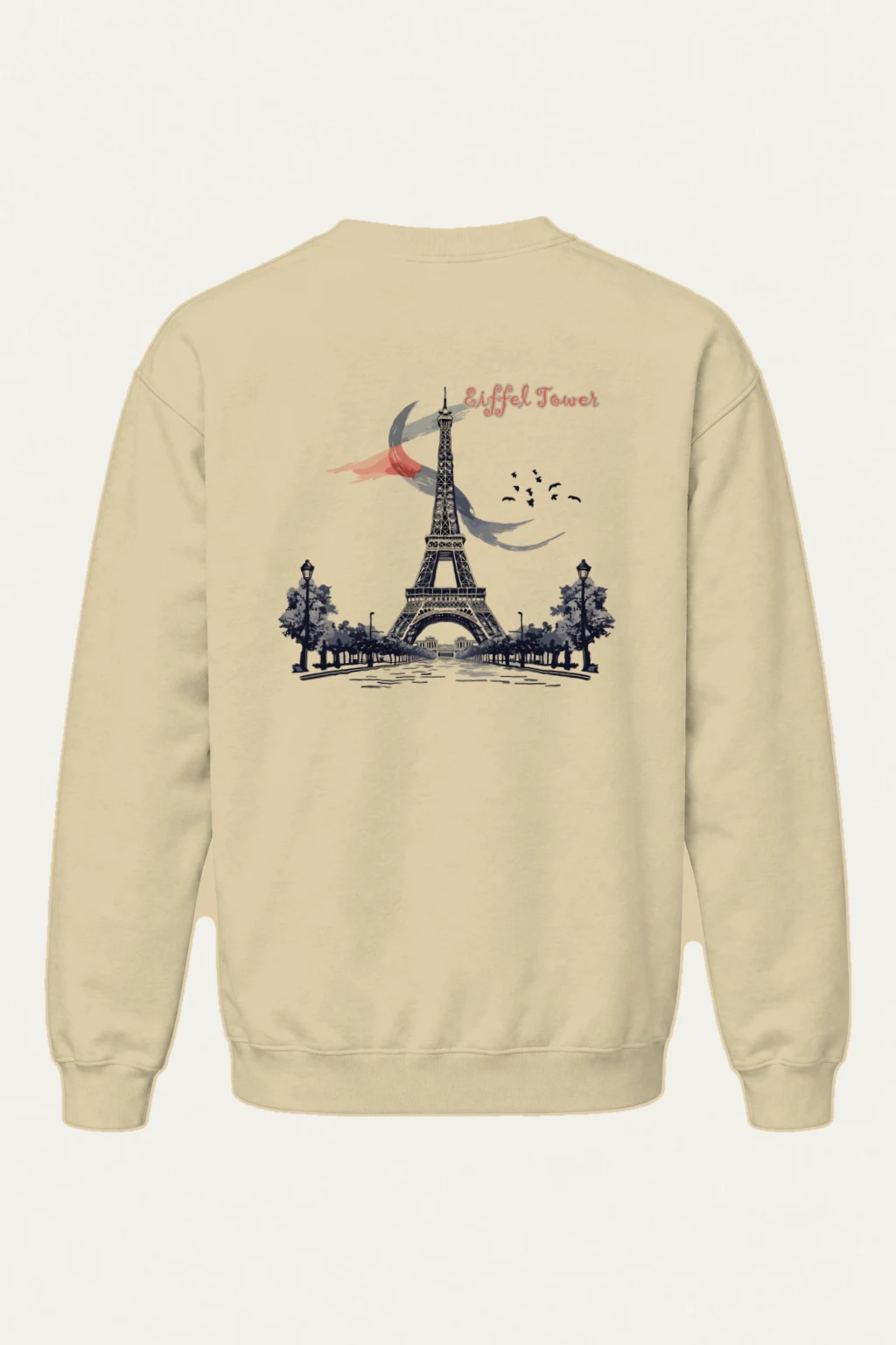"Paris Tower Sketch" Heavy Blend Unisex Crewneck Sweatshirt | Gildan 18000