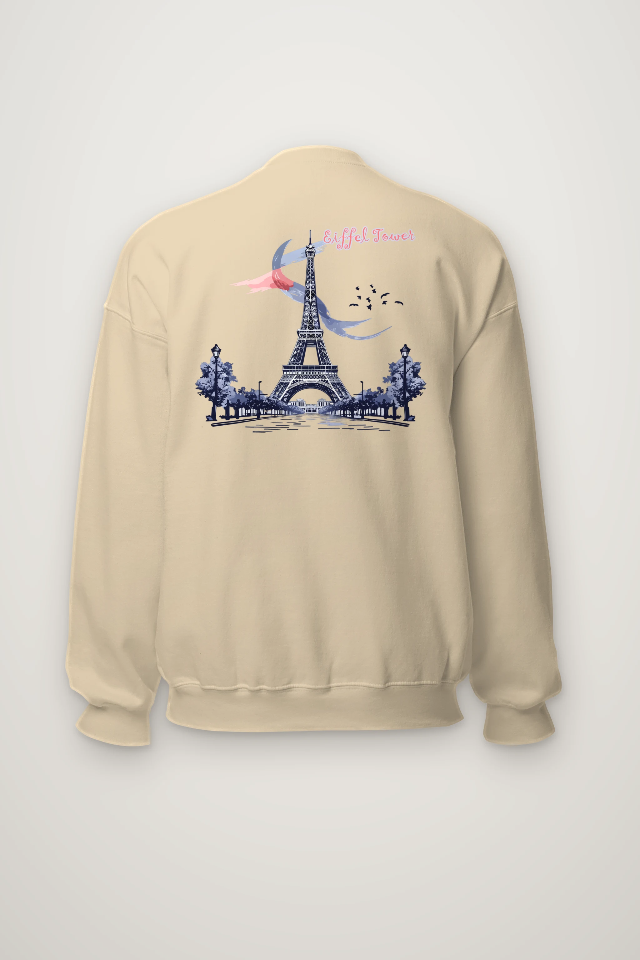 "Paris Tower Sketch" Heavy Blend Unisex Crewneck Sweatshirt