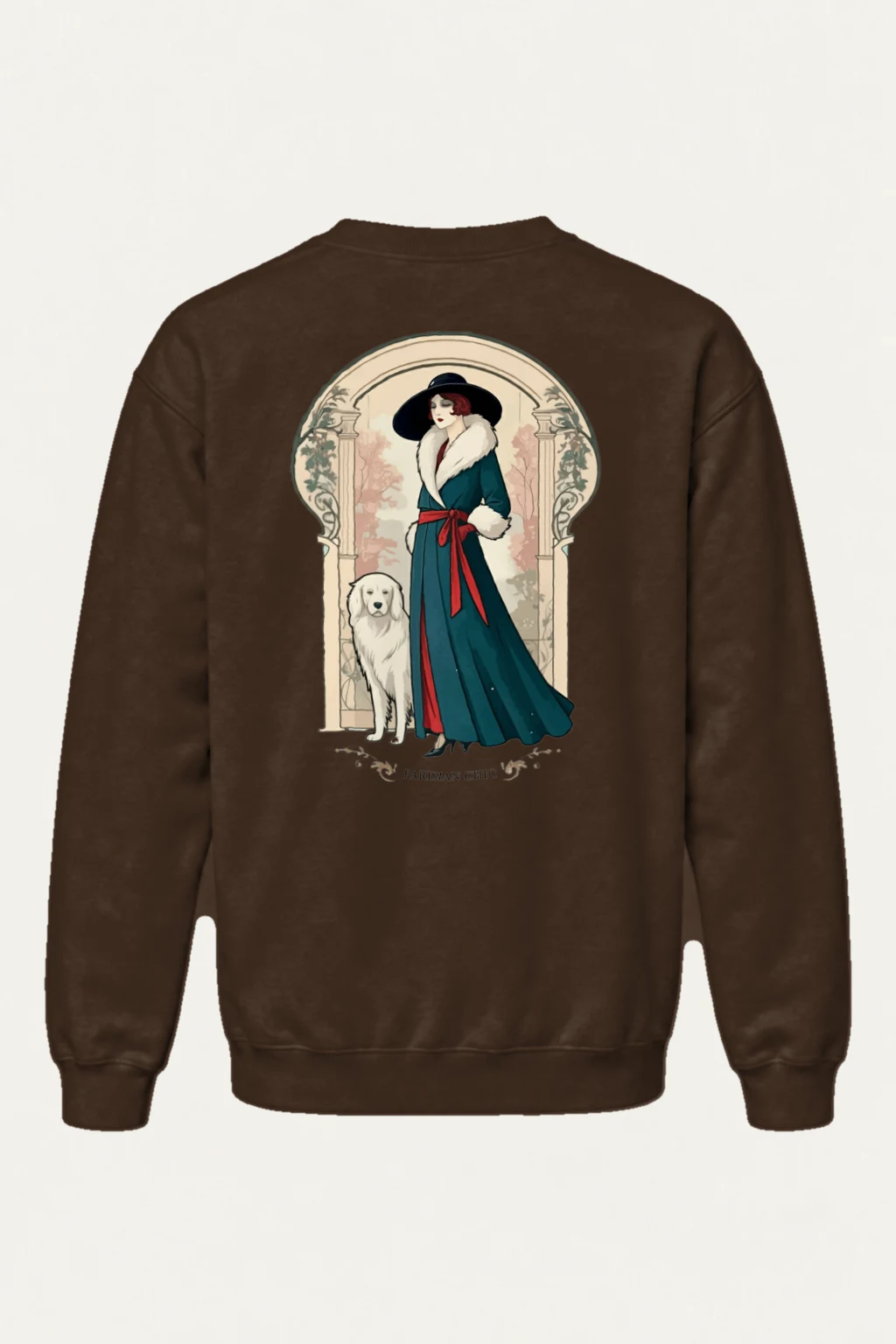 "Parisian Chic" Heavy Blend Unisex Crewneck Sweatshirt | Gildan 18000