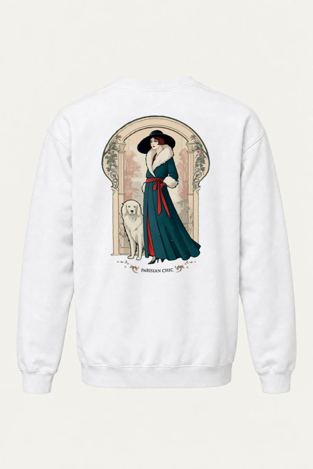 "Parisian Chic" Heavy Blend Unisex Crewneck Sweatshirt | Gildan 18000