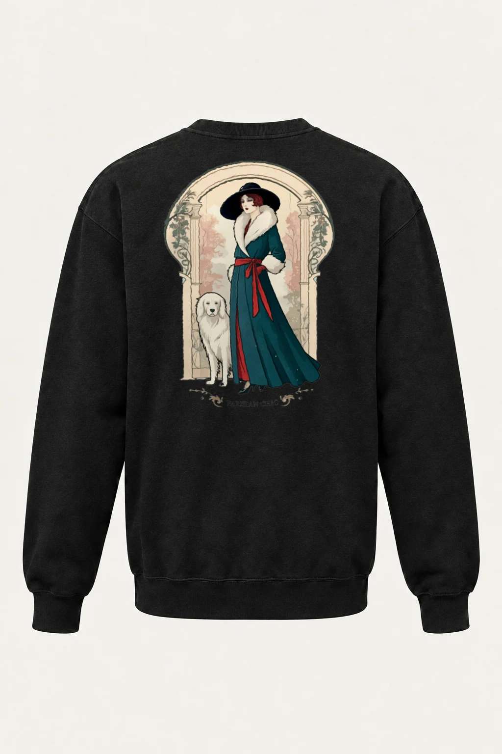 "Parisian Chic" Heavy Blend Unisex Crewneck Sweatshirt | Gildan 18000