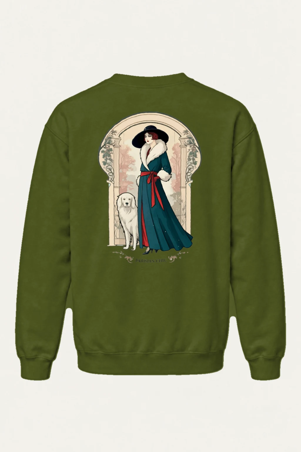 "Parisian Chic" Heavy Blend Unisex Crewneck Sweatshirt | Gildan 18000