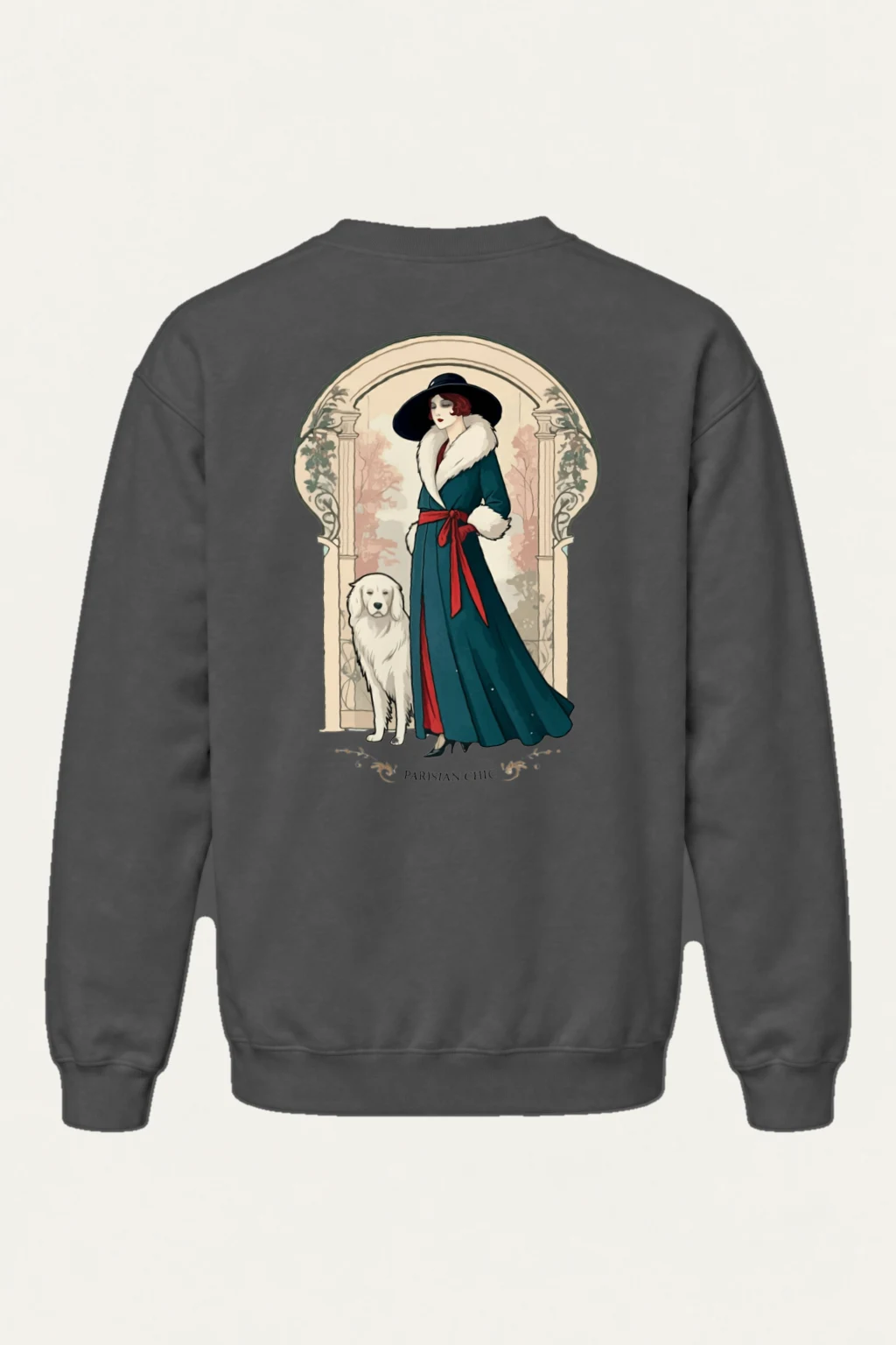 "Parisian Chic" Heavy Blend Unisex Crewneck Sweatshirt | Gildan 18000