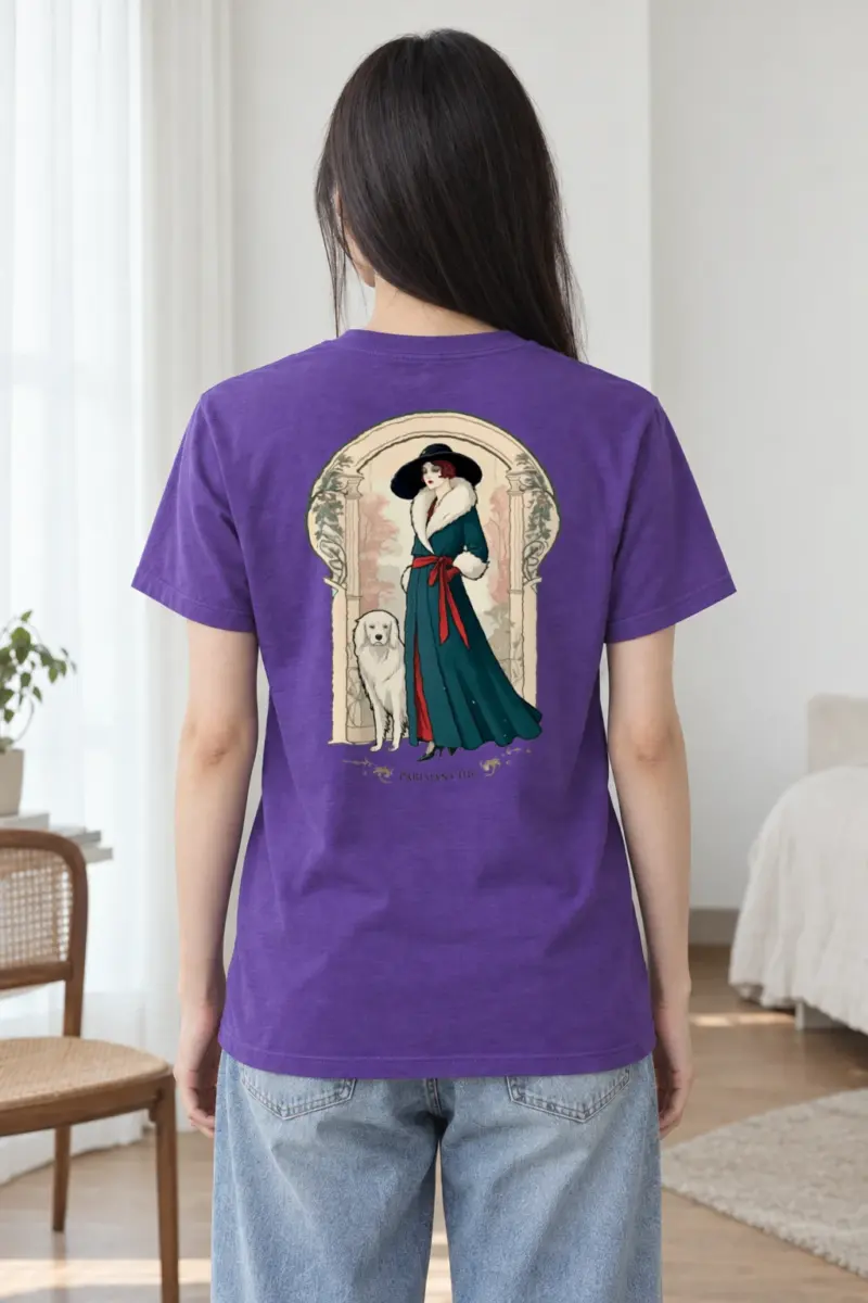 "Parisian Chic" Heavyweight Unisex Crewneck T-shirt | Gildan 5000