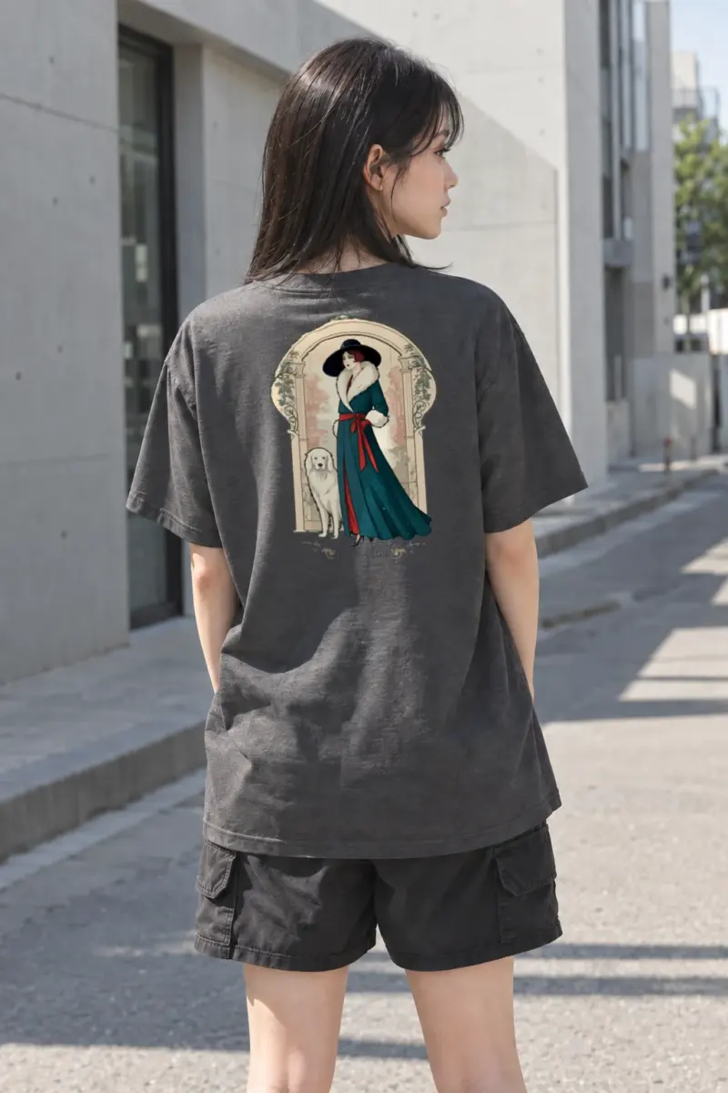 "Parisian Chic" Heavyweight Unisex Crewneck T-shirt | Gildan 5000