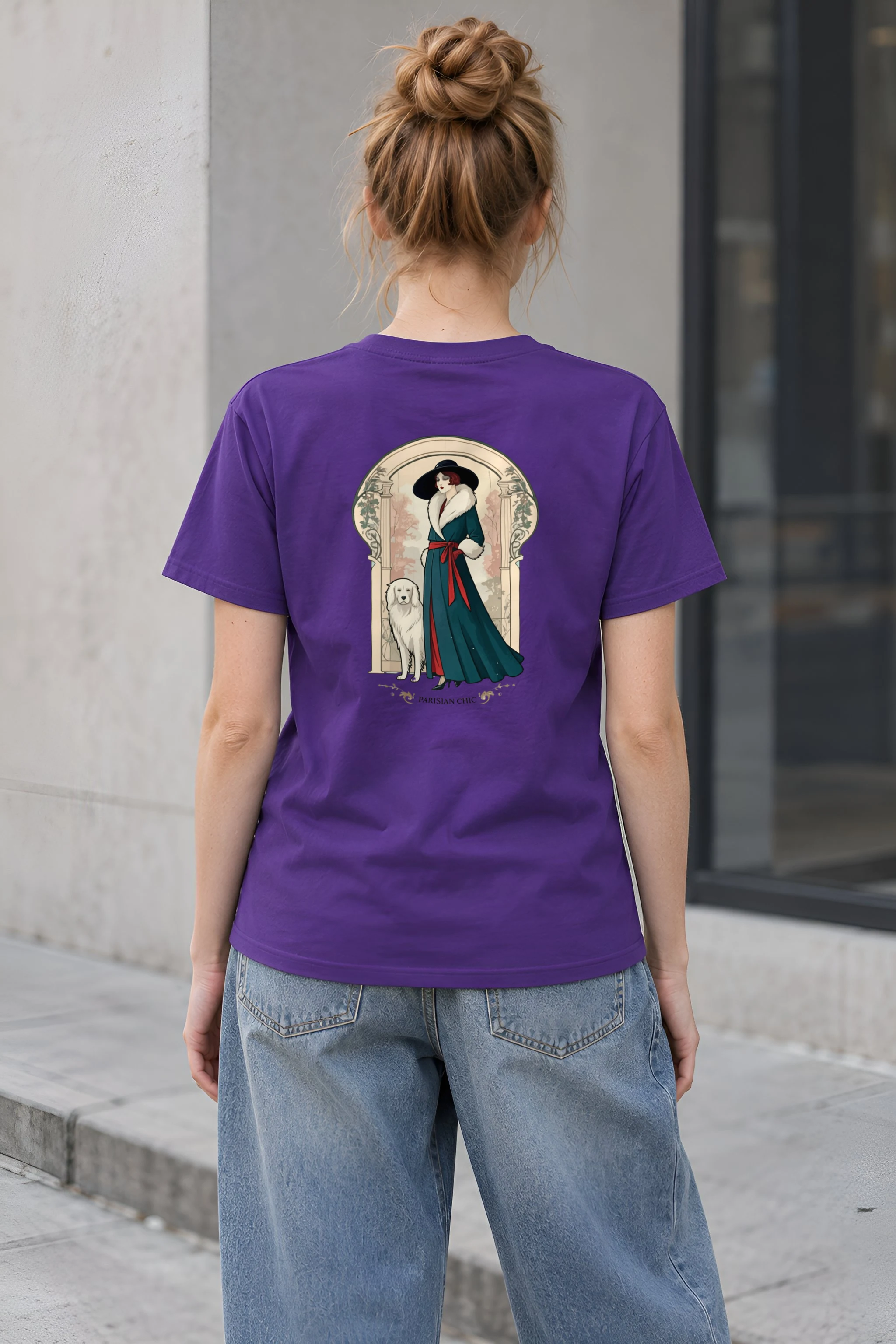 "Parisian Chic" Heavyweight Unisex Crewneck T-shirt