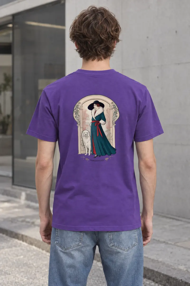 "Parisian Chic" Heavyweight Unisex Crewneck T-shirt
