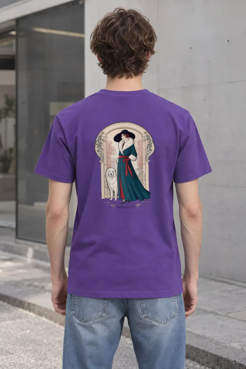 "Parisian Chic" Heavyweight Unisex Crewneck T-shirt