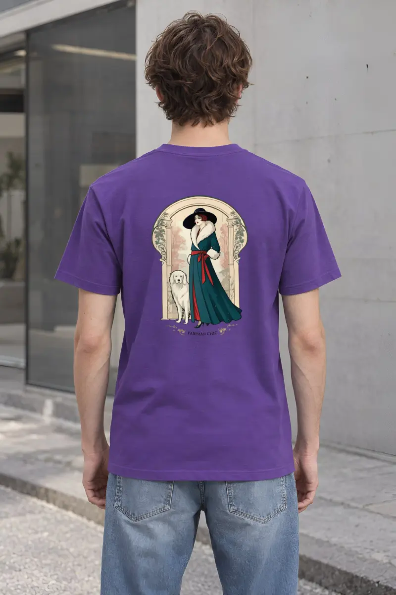 "Parisian Chic" Heavyweight Unisex Crewneck T-shirt