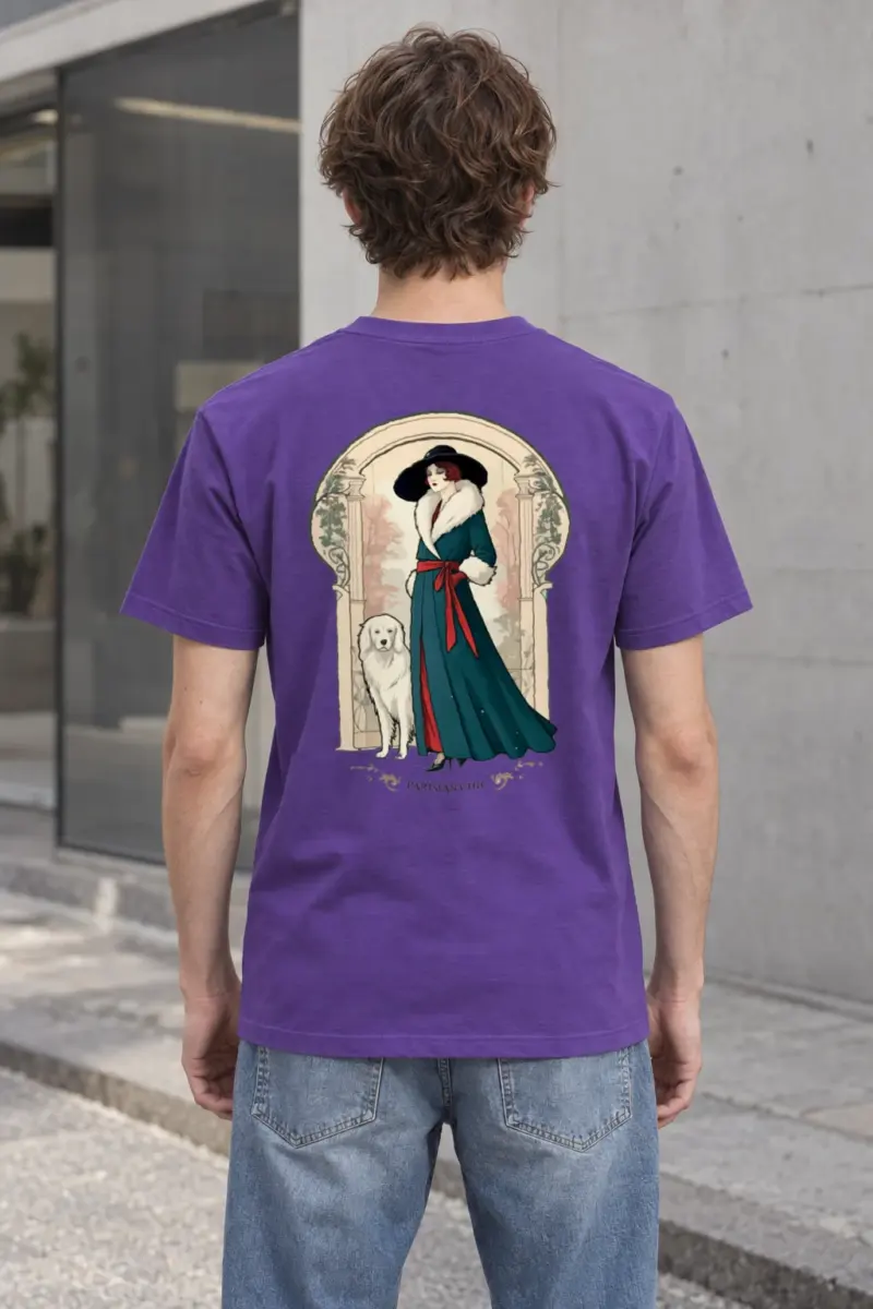 "Parisian Chic" Heavyweight Unisex Crewneck T-shirt | Gildan 5000