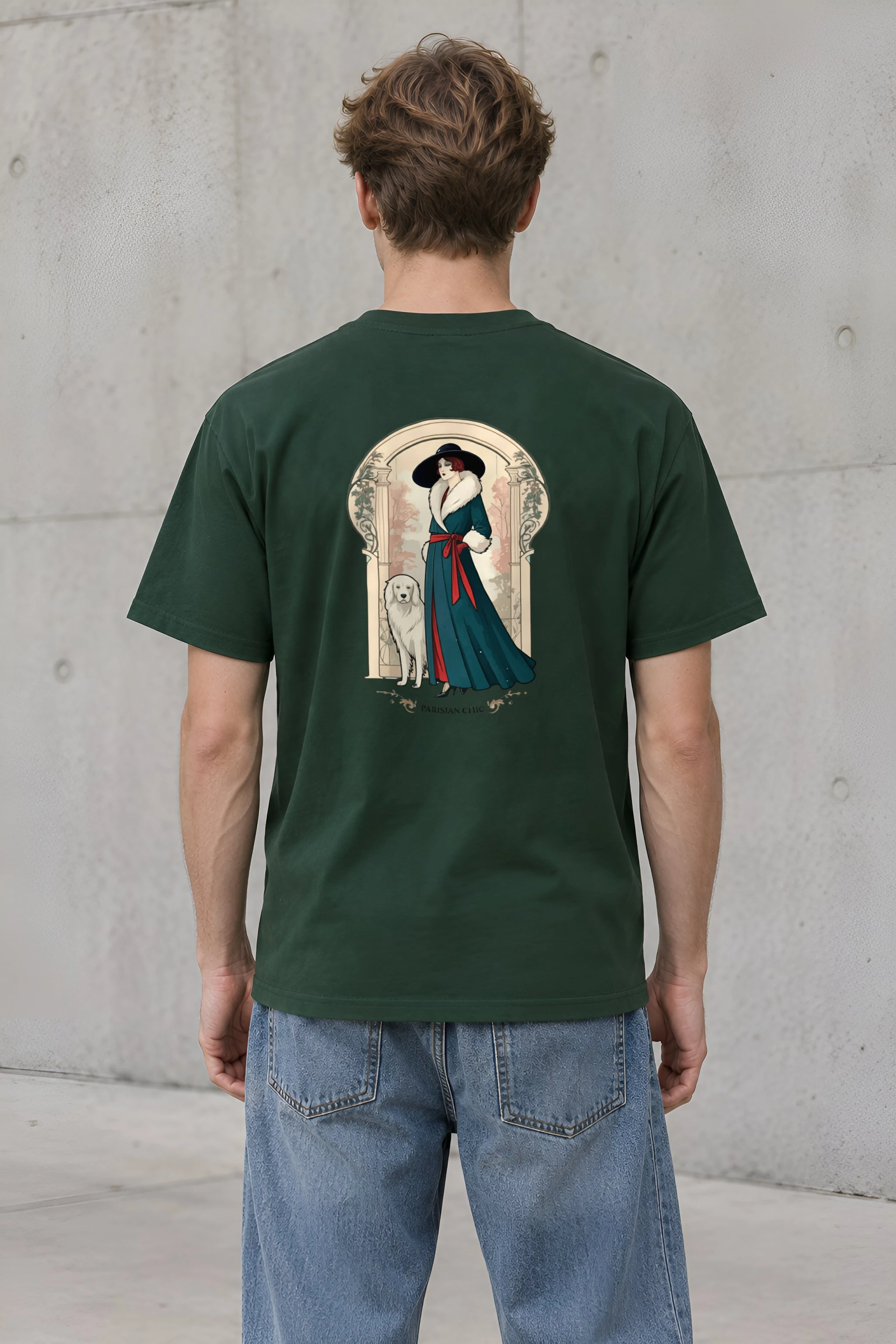 "Parisian Chic" Heavyweight Unisex Crewneck T-shirt