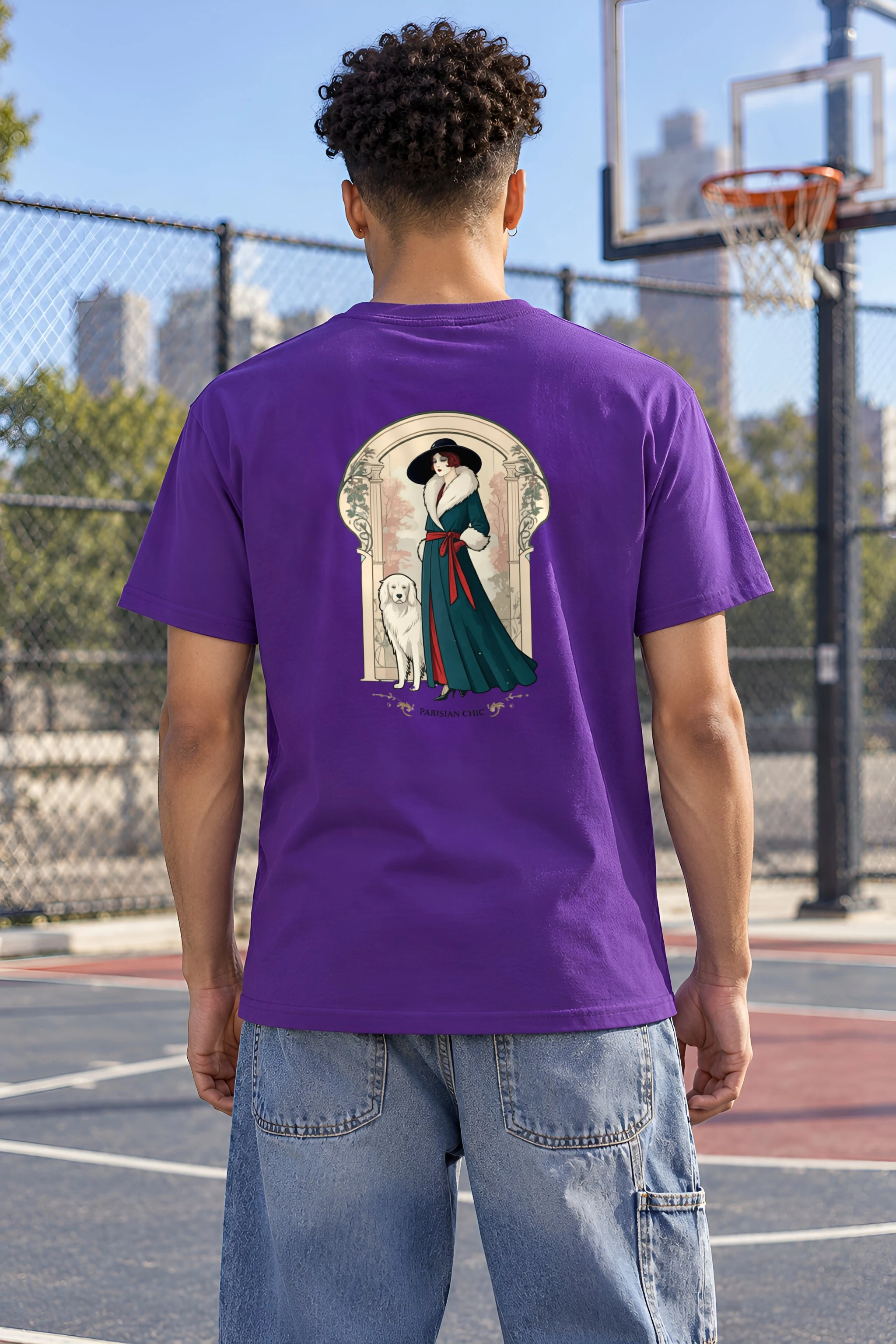 "Parisian Chic" Heavyweight Unisex Crewneck T-shirt