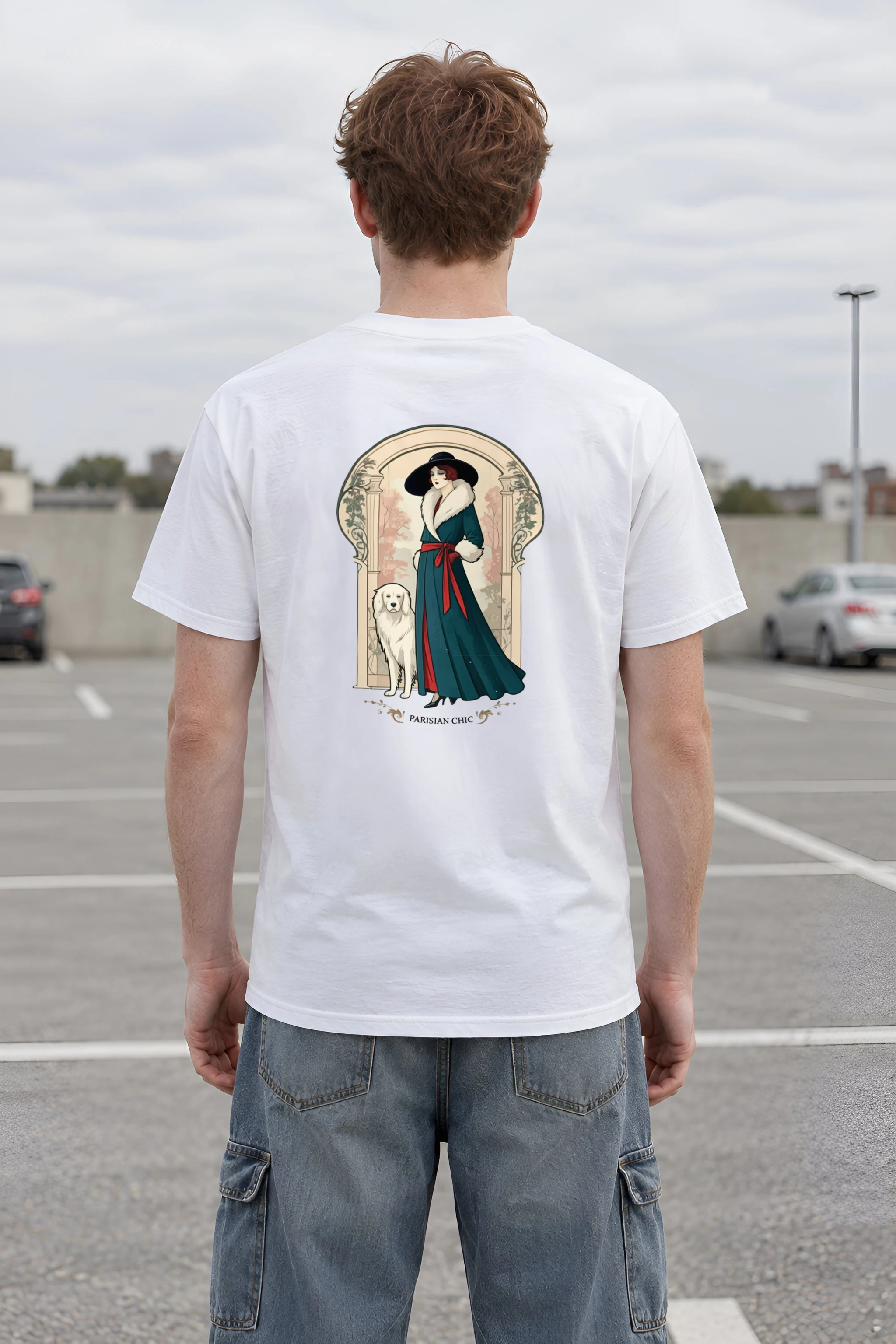 "Parisian Chic" Heavyweight Unisex Crewneck T-shirt