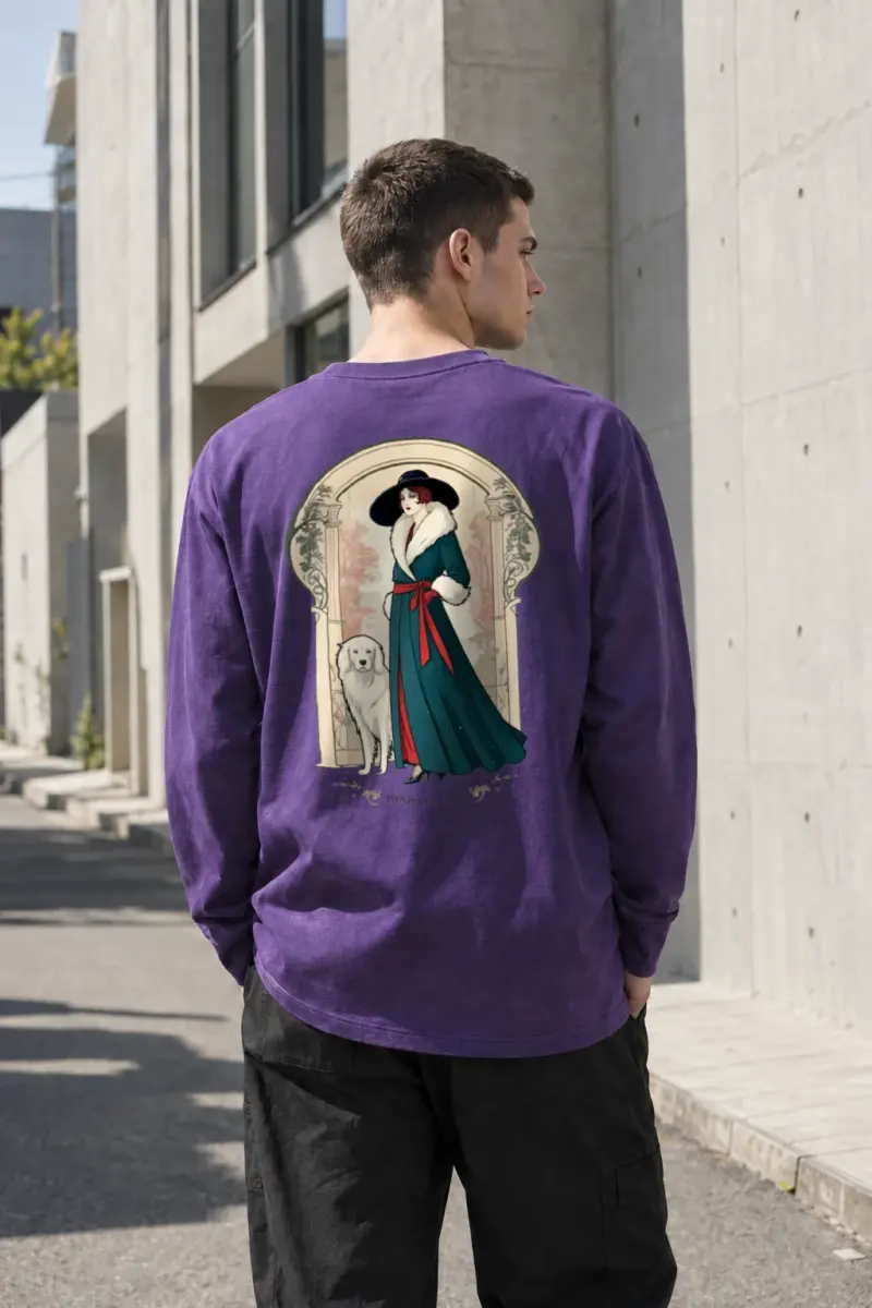 "Parisian Chic" Unisex Longsleeve T-shirt | Gildan 2400