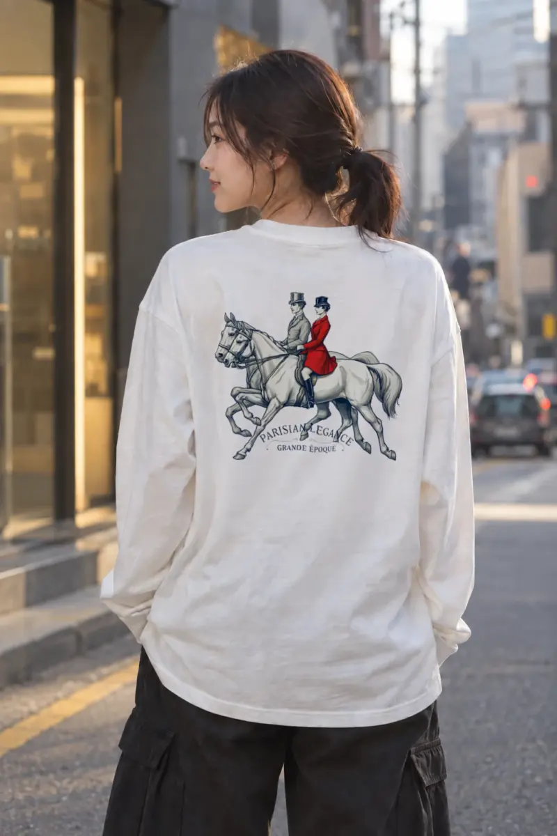 "Parisian Elegance" Unisex Longsleeve T-shirt | Gildan 2400