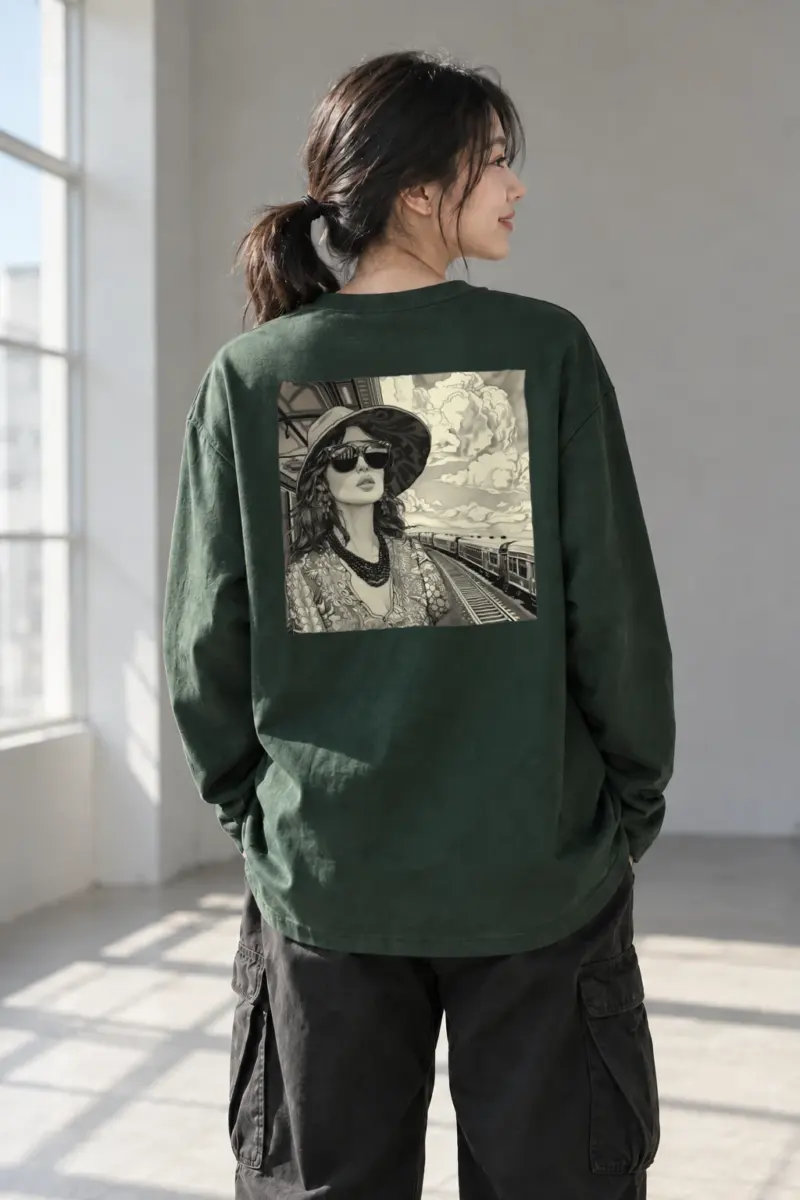 "Passing Train" Unisex Longsleeve T-shirt | Gildan 2400