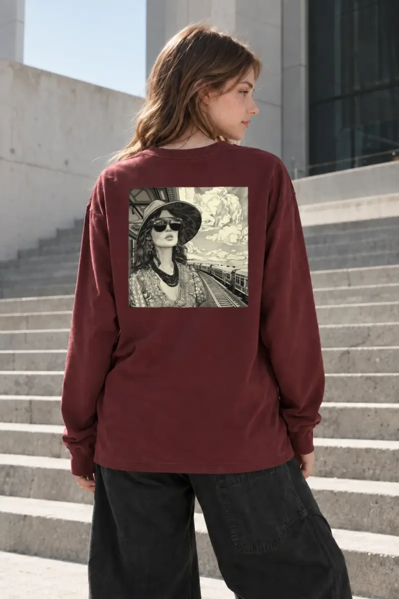 “Passing Train” Unisex Longsleeve T-shirt | Gildan 2400