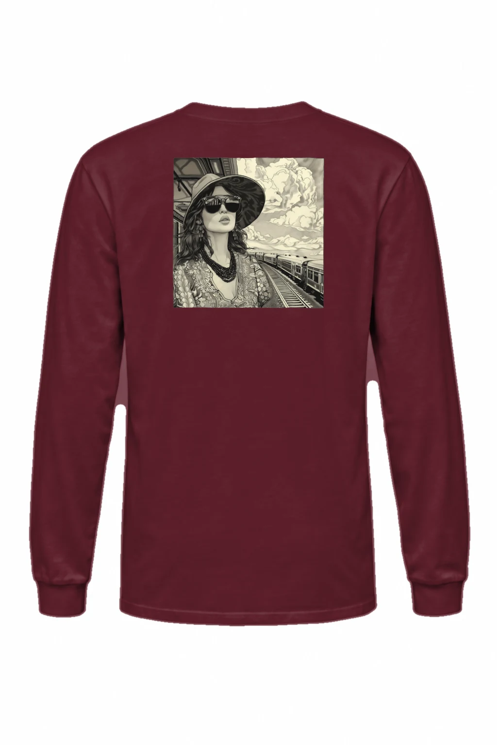 "Passing Train" Unisex Longsleeve T-shirt | Gildan 2400